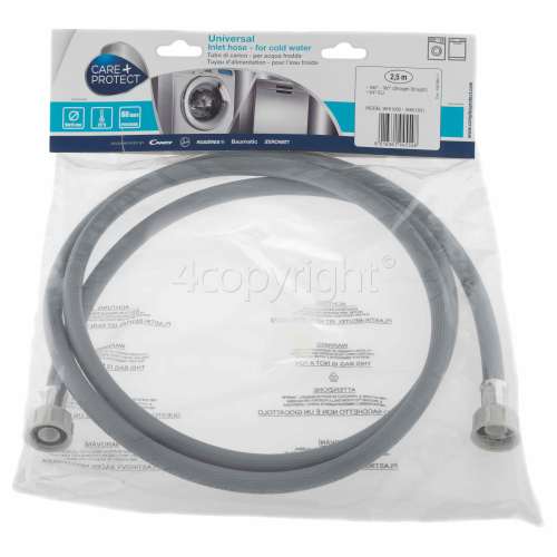 Care+Protect 2.5m Cold Water Inlet Hose Grey 10x15mm Diameter