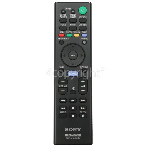 Sony RMT-AH240E Sound System Remote Control