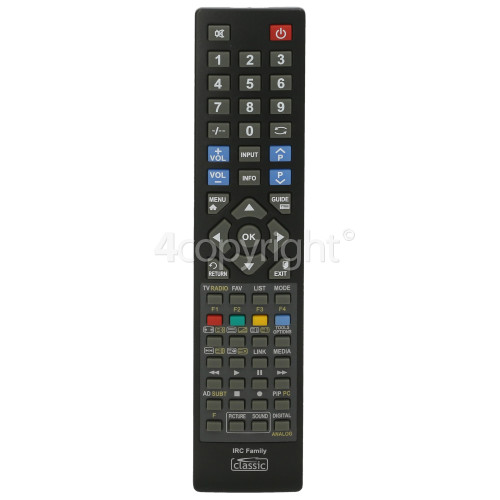 Hitachi Compatible All Function TV Remote Control