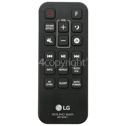 LG AKB74935611 Sound Bar Remote Control