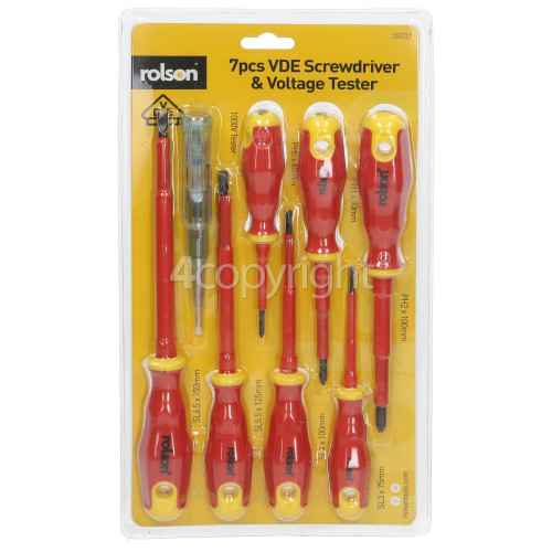 Rolson 7 Piece VDE Screwdriver Set