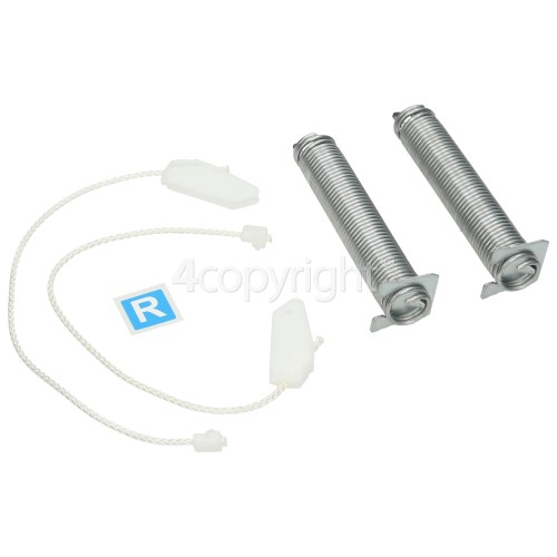 Siemens Door Hinge Spring & Rope Repair Set : Spring Length 125mm / Rope Length 250mm ( White Ends, SPS Intec 4.4 ( 9000955647 )