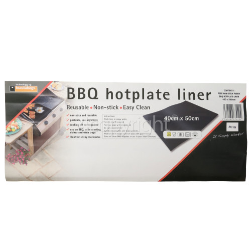 BBQ Hotplate PTFE Non-Stick Reusable Liner - 40 X 50cm