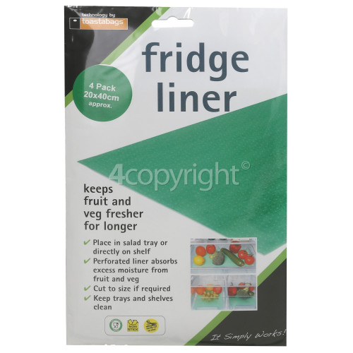 Toastbag 20 X 40CM (200X400MM) Fridge Liner (Pack Of 4) Shelf Fresh Mat Or Drawer Liner