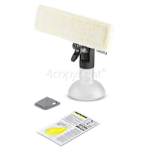 Karcher Window Washer Premium Spray Bottle & Microfibre Pad Kit