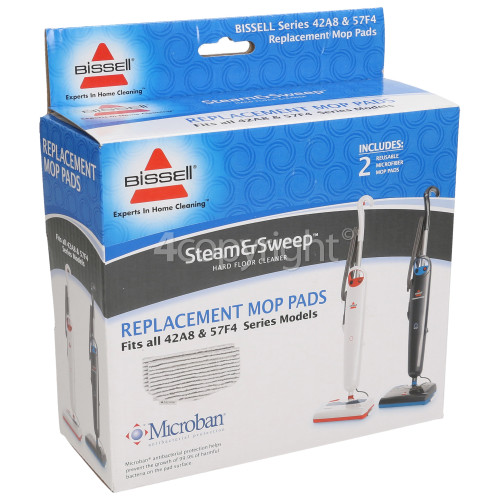 Bissell Steam & Sweep Replacement Mop Pads (With Microban) www