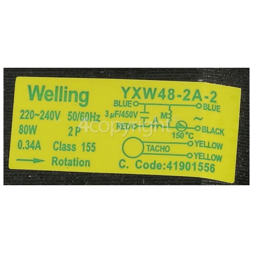 Candy Motor Pump Assembly : Welling YXW48-2A-2 80W 220/240V