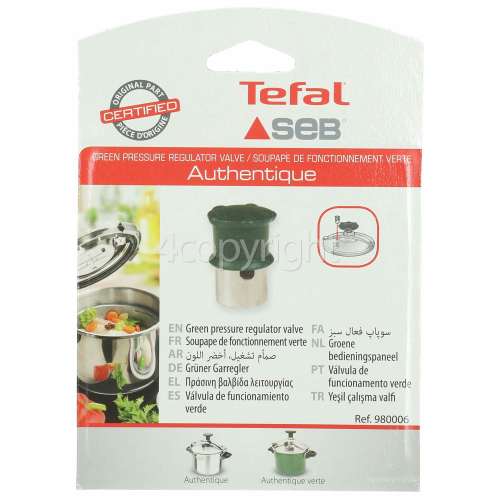 Tefal Pressure Cooker Safety Valve Green Spares, Parts