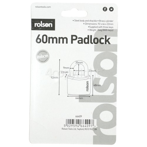 Rolson 50mm Padlock