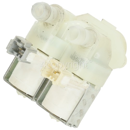 Beko E400 Cold Water Double Solenoid Inlet Valve : 180Deg. With 12 Bore Outlets & Protected (Push) Connectors