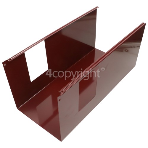 Rangemaster 9561 Hood 110 Cranberry Chrome Lower Chimney Cranberry