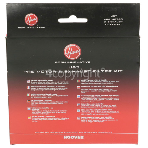 Hoover U87 Pre-Motor & Exhaust Filter Kit