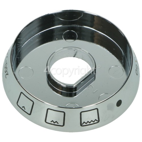 Belling Top Oven/Grill Control Knob Bezel Chrome www.bellingspares.ie
