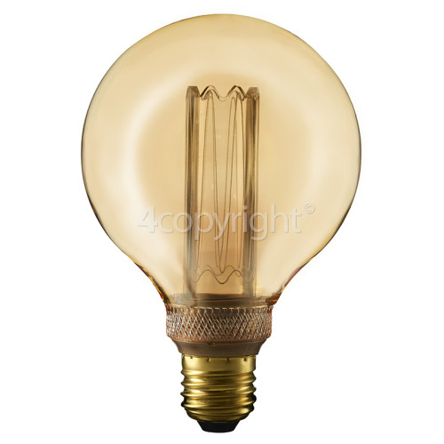 TCP ES/E27 LED Classic Etched G95 Vintage Lamp (Candlelight)