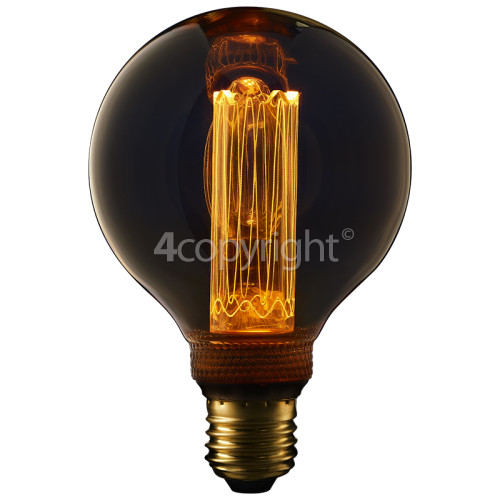 TCP ES/E27 LED Classic Etched G95 Vintage Lamp (Candlelight)