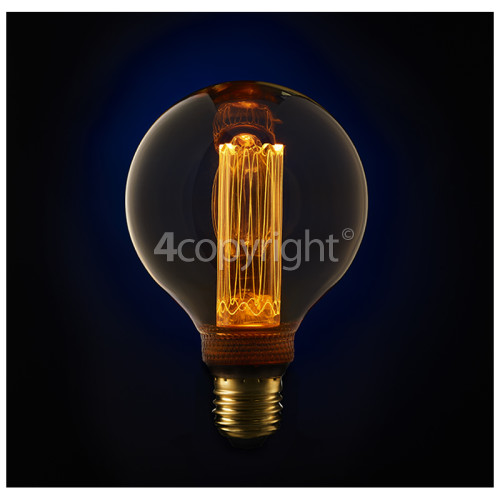 TCP ES/E27 LED Classic Etched G95 Vintage Lamp (Candlelight)