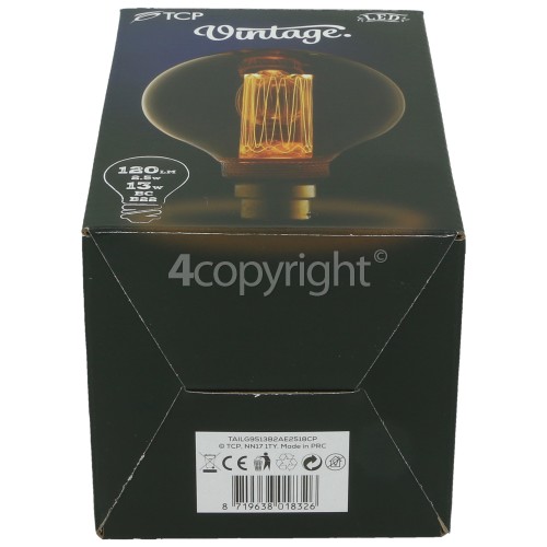 TCP BC/B22 LED Classic Etched G95 Vintage Lamp (Candlelight)