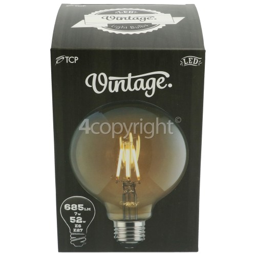 TCP 7W ES/E27 LED Filament Globe Vintage Lamp (Very Warm White)