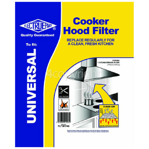 Zanussi Universal Cooker Hood Cut To Size Grease Filter ( 1140x470mm )