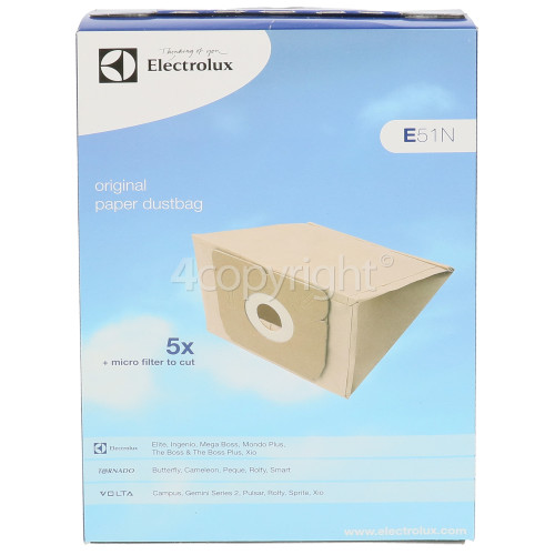 Electrolux E51N Paper Bag (Pack Of 5)