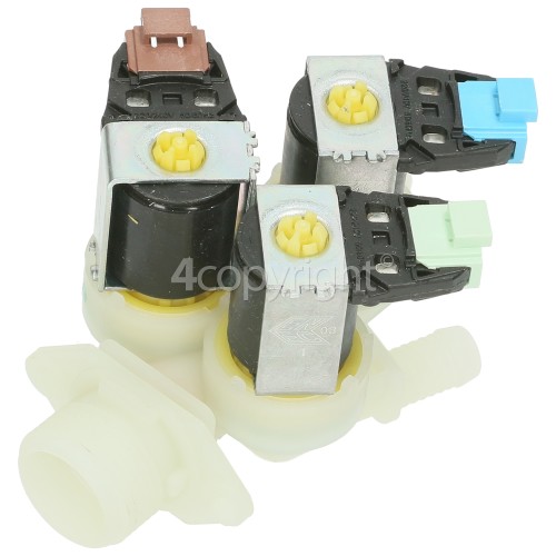 Electrolux EWX14440W Cold Water Triple Solenoid Inlet Valve : 180Deg. With Protected (push) Connectors