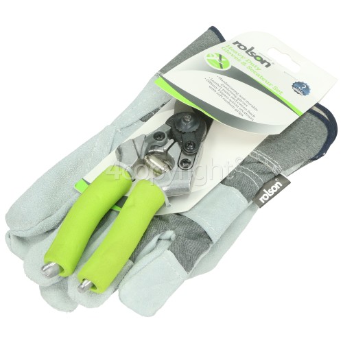 Rolson Heavy Duty Rigger Gloves & Secateur Set