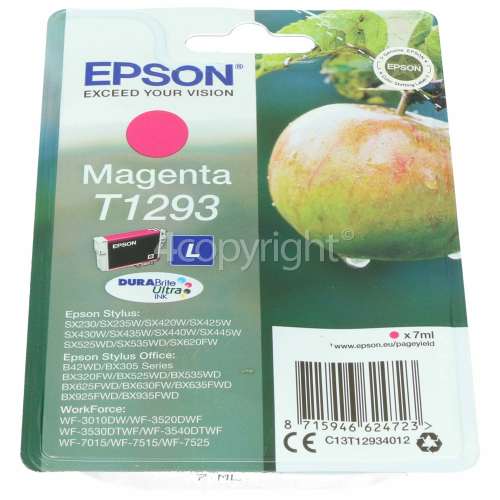 Epson SX235W Genuine T1293 Magenta Ink Cartridge