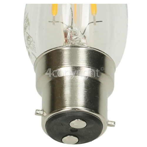 TCP 4W BC/B22 LED Filament Non-Dimmable Candle Lamp (Warm White) 40W Equivalent