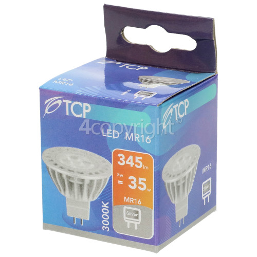 TCP 5W MR16 LED Non-Dimmable Spotlight Lamp (Warm White) 35W Equivalent