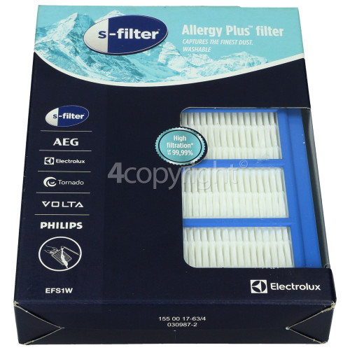 Electrolux AEL8820 EFS1W Washable Allergy Plus® S-Filter®