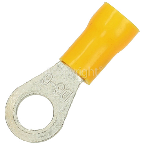 6mm Yellow Hole Ring Terminal - Pack Of 100