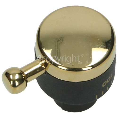 Rangemaster / Leisure / Flavel Thermostat Control Knob - Black / Gold