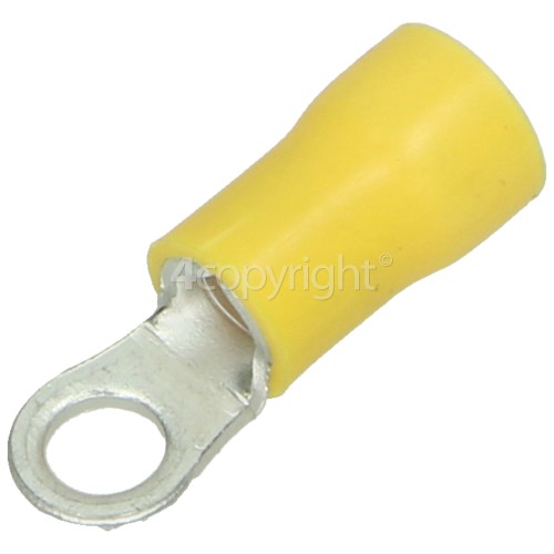 4mm Hole Ring Terminal - Yellow