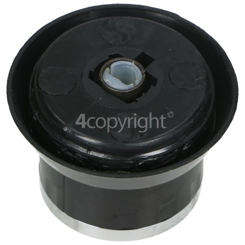 Beko Hob Control Knob - Black / Chrome