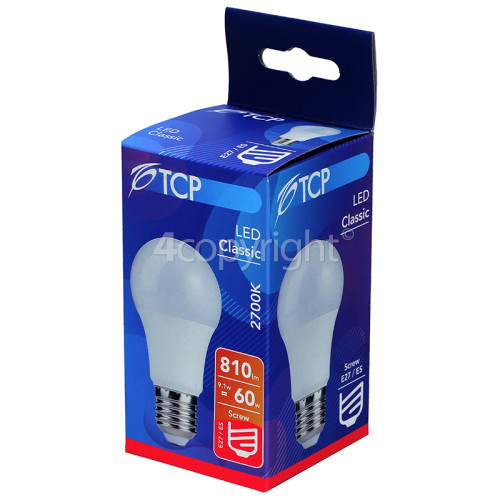 TCP 9.1W ES/E27 LED Non-Dimmable GLS Lamp (Warm White) 60W Equivalent