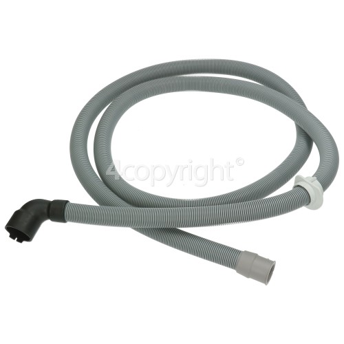 Zanussi-Electrolux 2.2m Drain Hose Straight 23mm To Right Angle 35mm Fitting