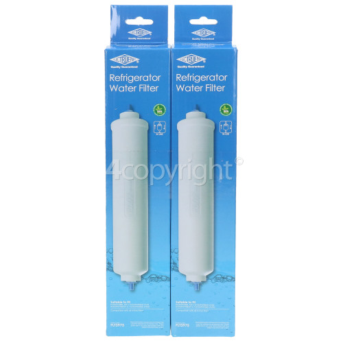 Smeg Fridge External Water Filter Pack Of 2 : Compatible With HAFEX/EXP, DD7098, DA2010CB, BL-9808, USC100, WSF100, WF001.