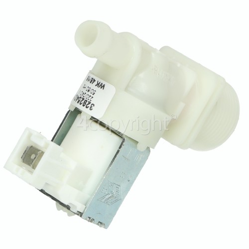 Whirlpool W 64/1 IX Cold Water Single Inlet Solenoid Valve : 180Deg. With Protected Tag Fitting & 12 Bore Outlet