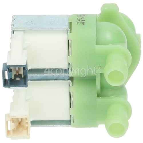 Hoover WMH148DF-80 Cold Water Double Inlet Solenoid Valve : 180Deg. With 12 Bore Outlets & Protected (push) Connector Pins