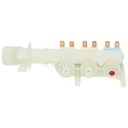 Whirlpool AWG345/4 Cold Water Triple Solenoid Inlet Valve : ELT 90/88 0.2 10Bar 90Deg. 10mm Bore Outlets