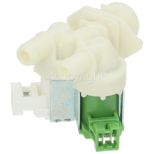 AEG Cold Water Double Solenoid Inlet Valve : 180DEG. With Protected Tag Fitting