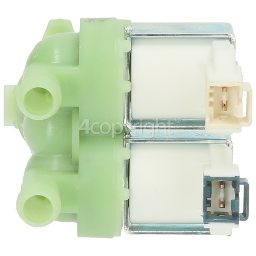 Hoover Cold Water Double Solenoid Inlet Valve : 180Deg. With 12 Bore Outlets & Protected (Push) Connectors