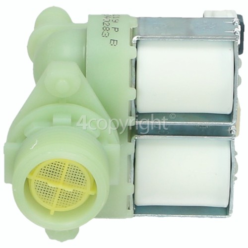 Hoover DXA 610AIW3/1-80 Cold Water Double Solenoid Inlet Valve : 180Deg. With Bore: 11.5 Bore Outlets & Protected (push) Connectors