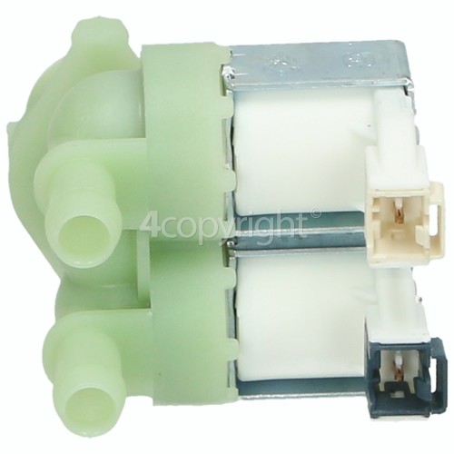 Hoover DXA 610AIW3/1-80 Cold Water Double Solenoid Inlet Valve : 180Deg. With Bore: 11.5 Bore Outlets & Protected (push) Connectors