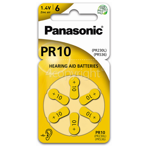 Panasonic PR10 Hearing Aid Battery