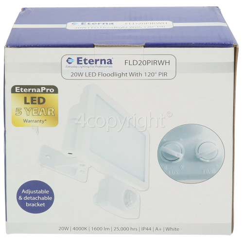 Eterna 20W LED Floodlight With PIR