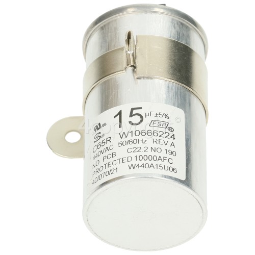 Whirlpool 3LWTW4800YQ Capacitor : 15uf