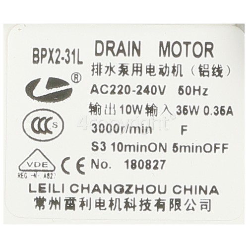 Panasonic Drain Pump : Leili Changzhou Type BPX2-31L