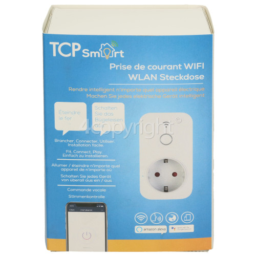 TCP Tcp Smart Wifi Socket Single White EU ( Two Round Pin )