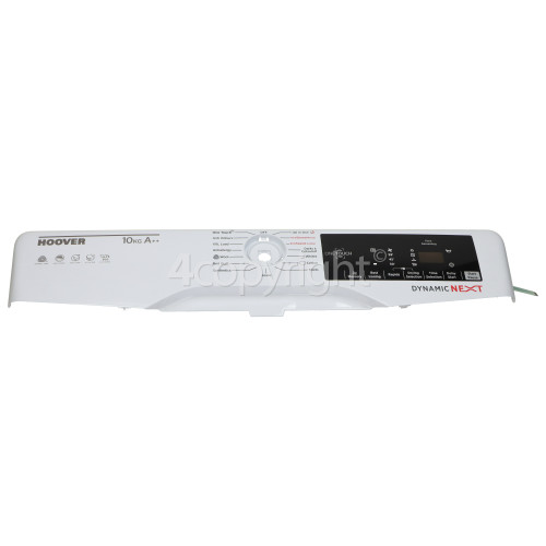 Hoover White Control Panel Fascia Assembly